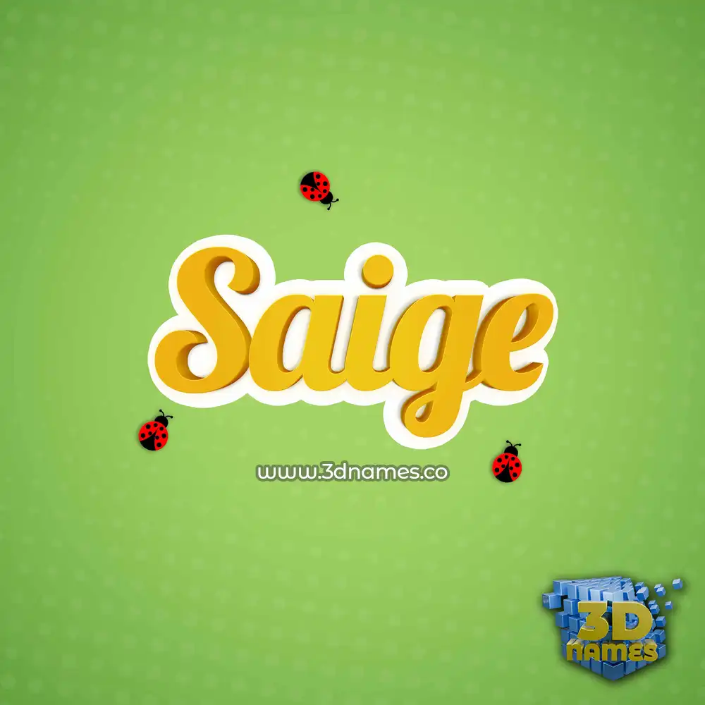 saige in Ladybugs style - 3D name wallpaper