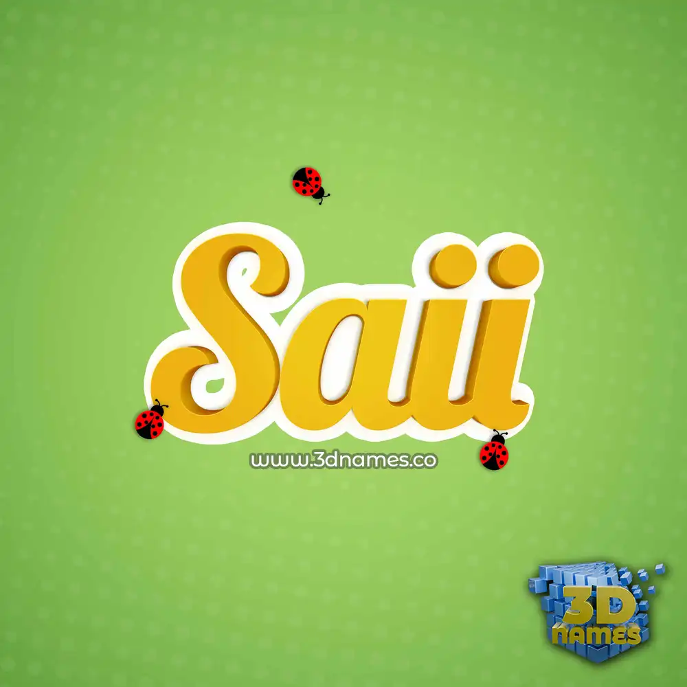 saii in Ladybugs style - 3D name wallpaper
