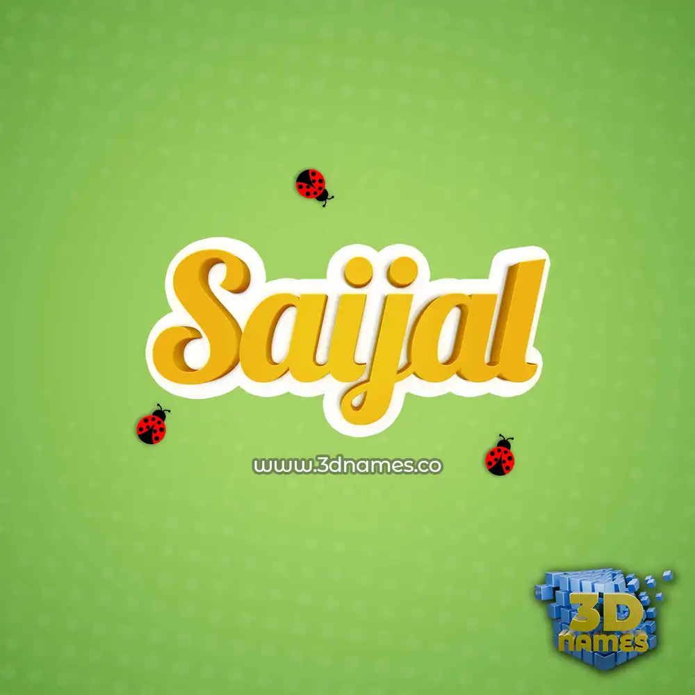 saijal in Ladybugs style - 3D name wallpaper