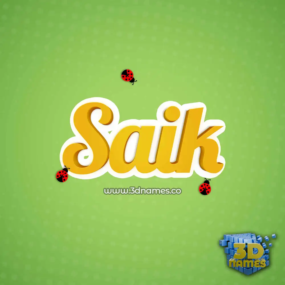 saik in Ladybugs style - 3D name wallpaper