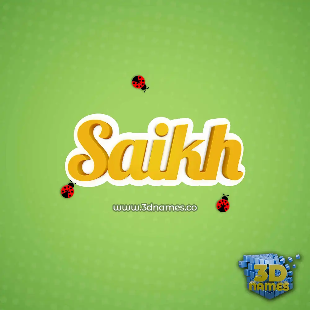 saikh in Ladybugs style - 3D name wallpaper