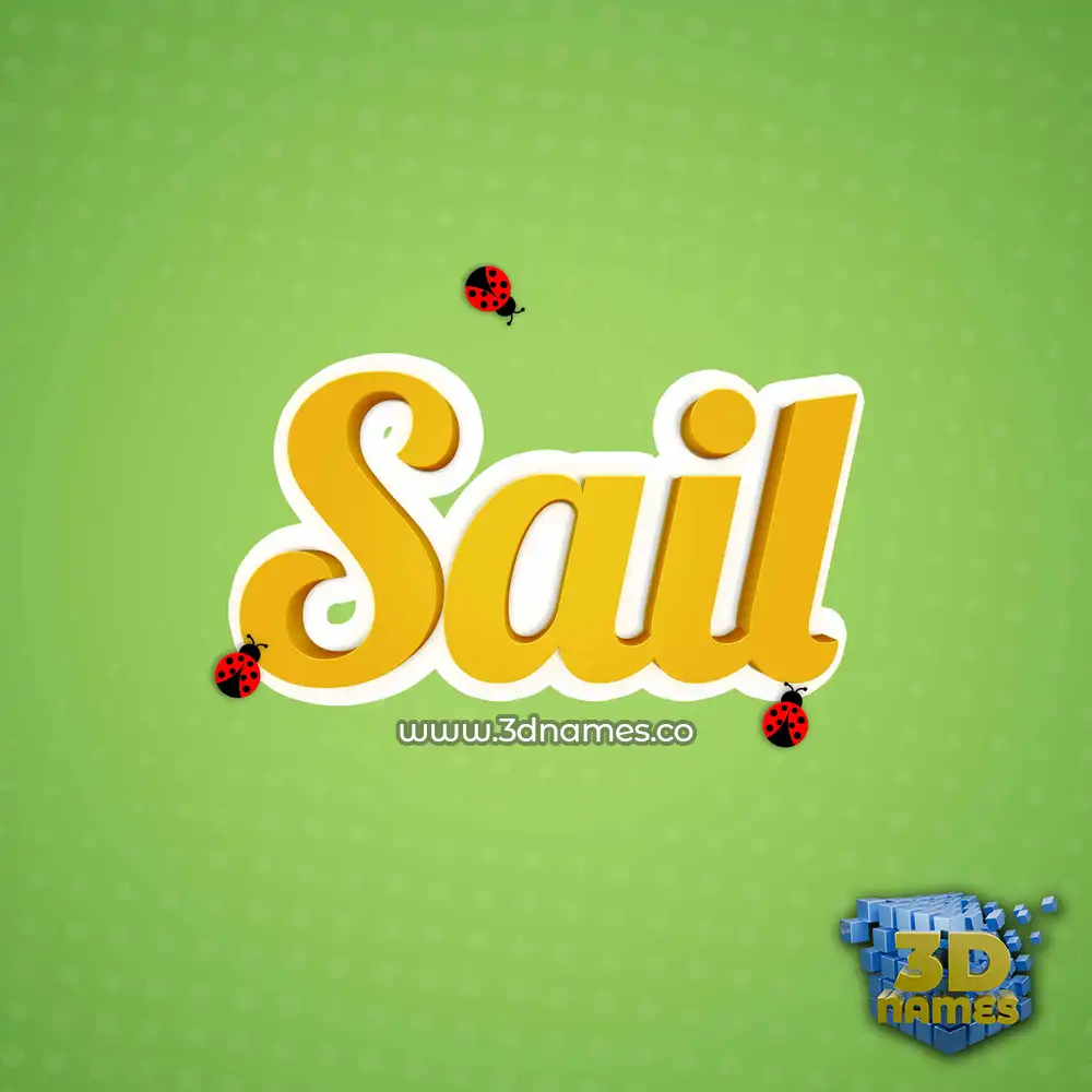 sail in Ladybugs style - 3D name wallpaper