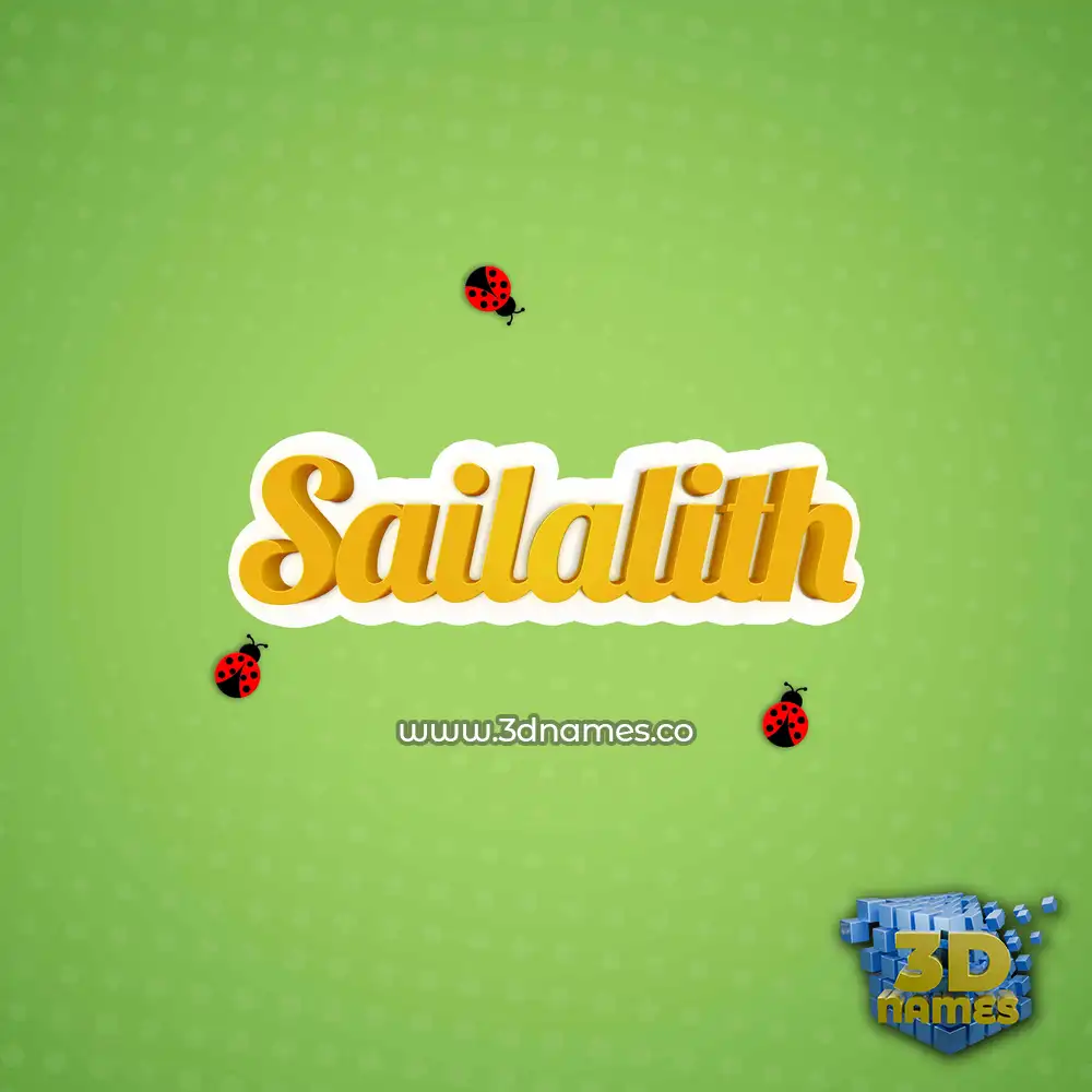 sailalith in Ladybugs style - 3D name wallpaper