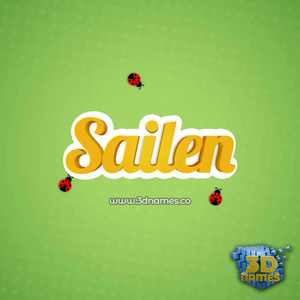 sailen in Ladybugs style - 3D name wallpaper