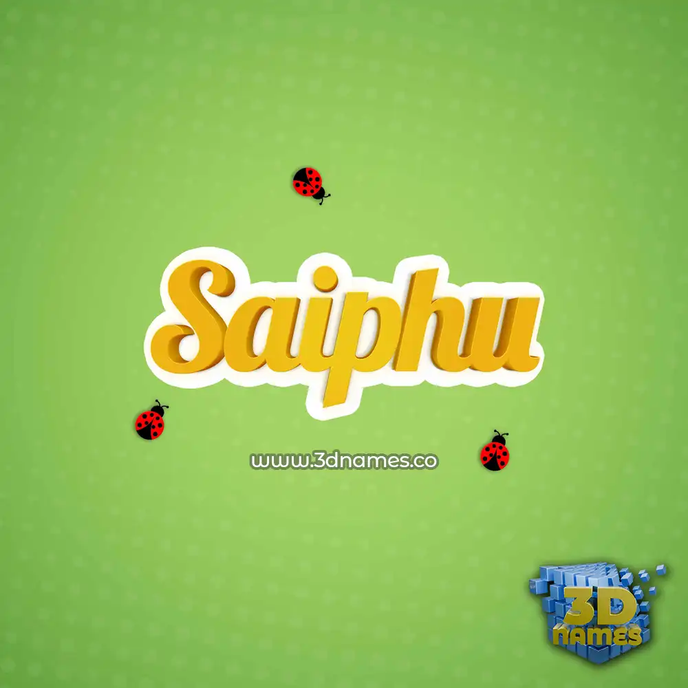 saiphu in Ladybugs style - 3D name wallpaper