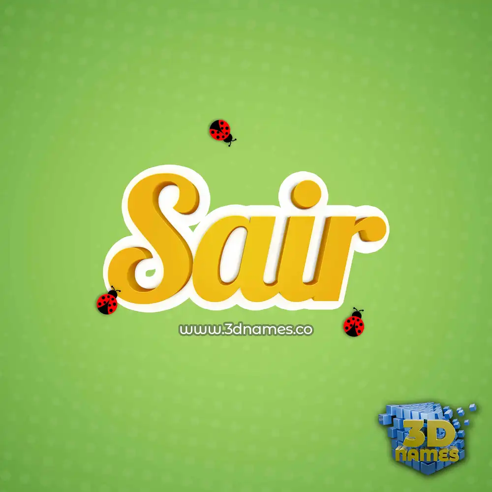sair in Ladybugs style - 3D name wallpaper