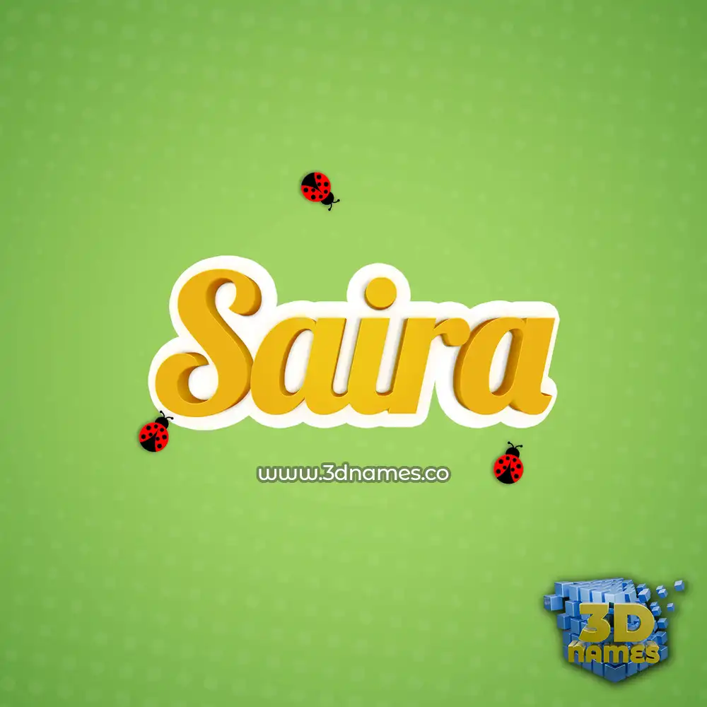 saira in Ladybugs style - 3D name wallpaper