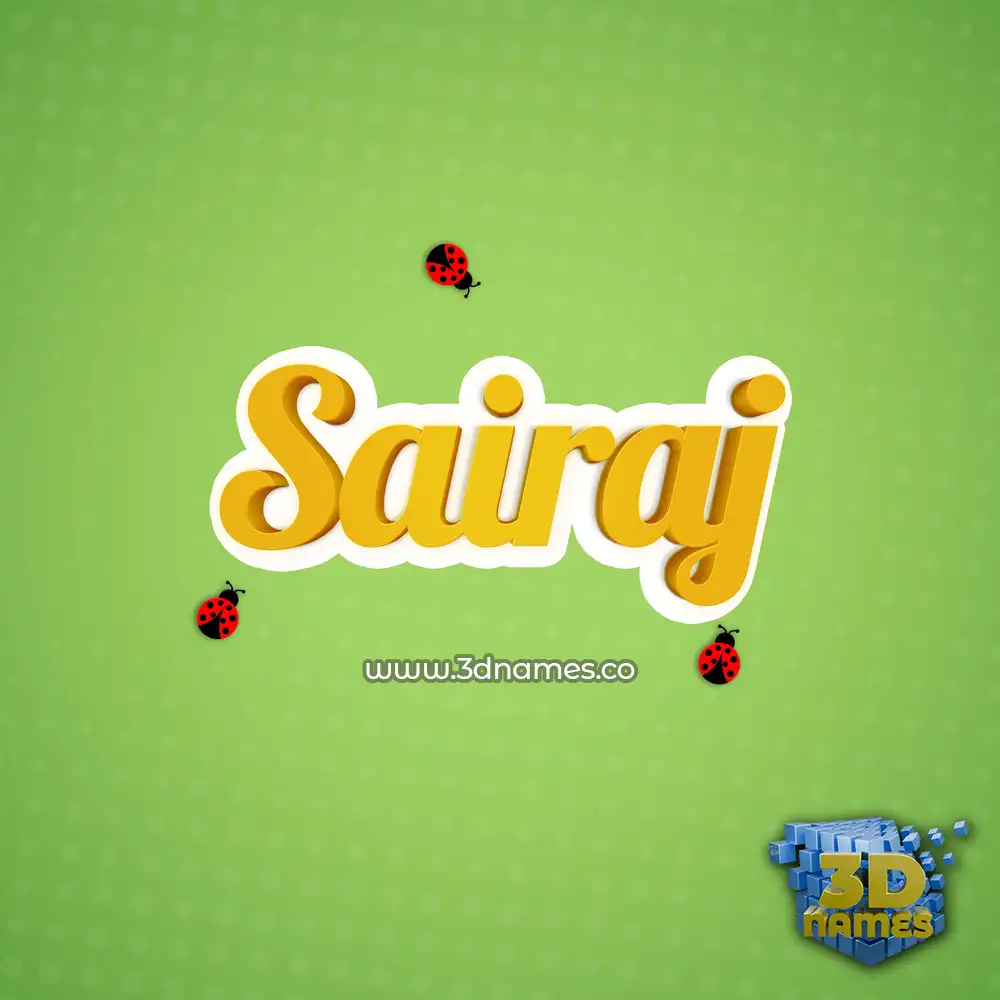 sairaj in Ladybugs style - 3D name wallpaper
