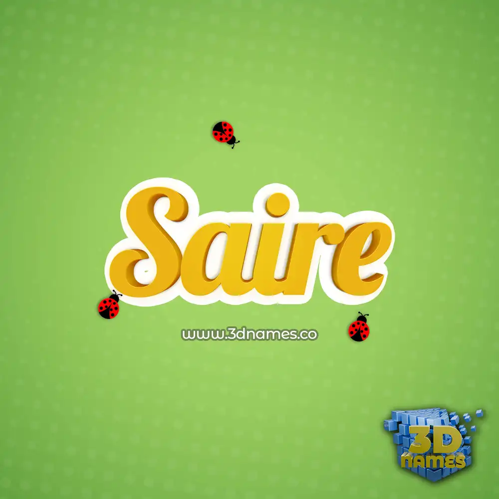 saire in Ladybugs style - 3D name wallpaper