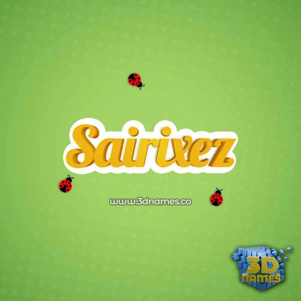 sairixez in Ladybugs style - 3D name wallpaper