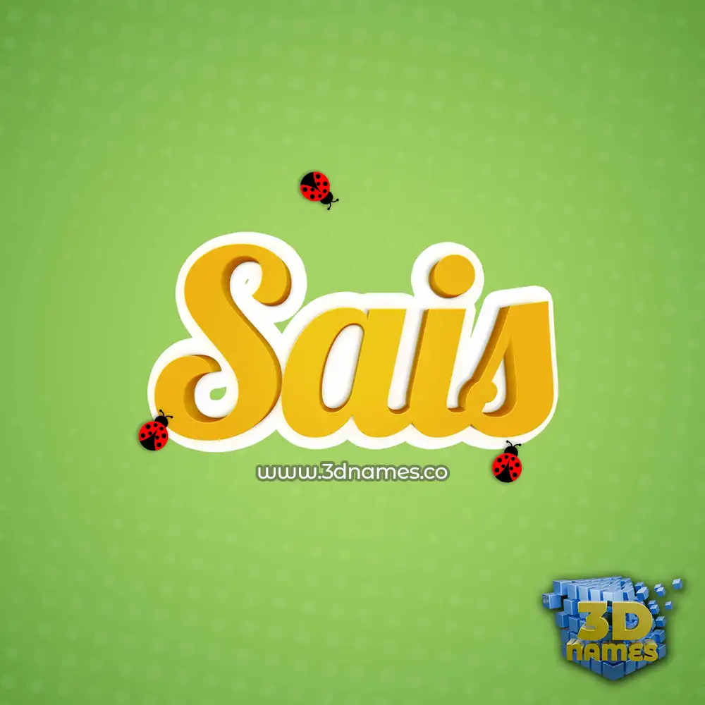 sais in Ladybugs style - 3D name wallpaper