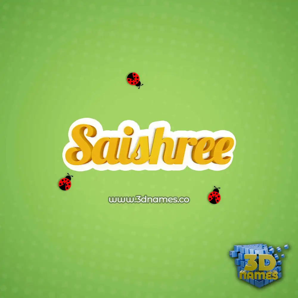 saishree in Ladybugs style - 3D name wallpaper