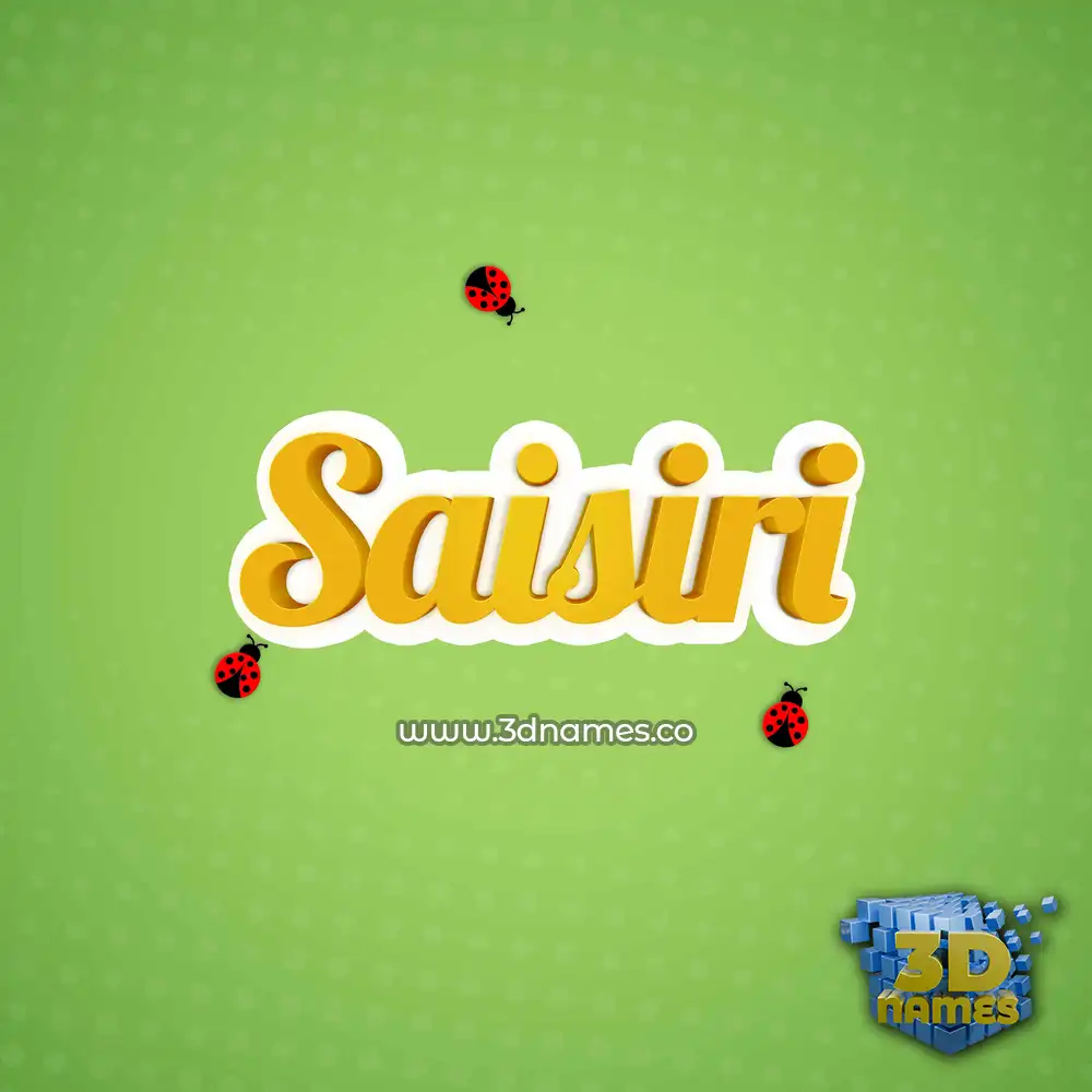 saisiri in Ladybugs style - 3D name wallpaper