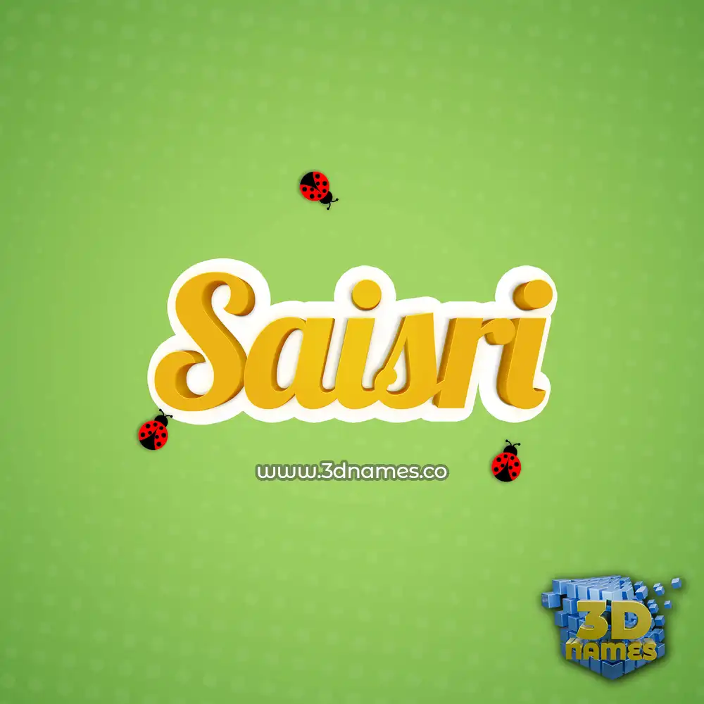 saisri in Ladybugs style - 3D name wallpaper