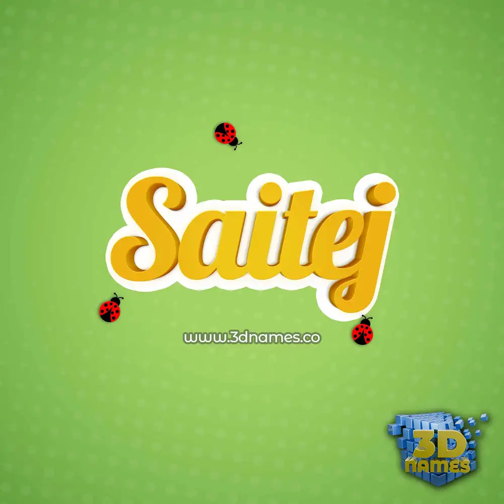 saitej in Ladybugs style - 3D name wallpaper