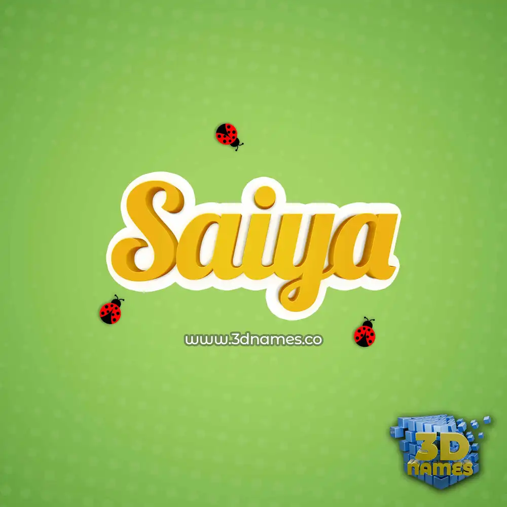 saiya in Ladybugs style - 3D name wallpaper