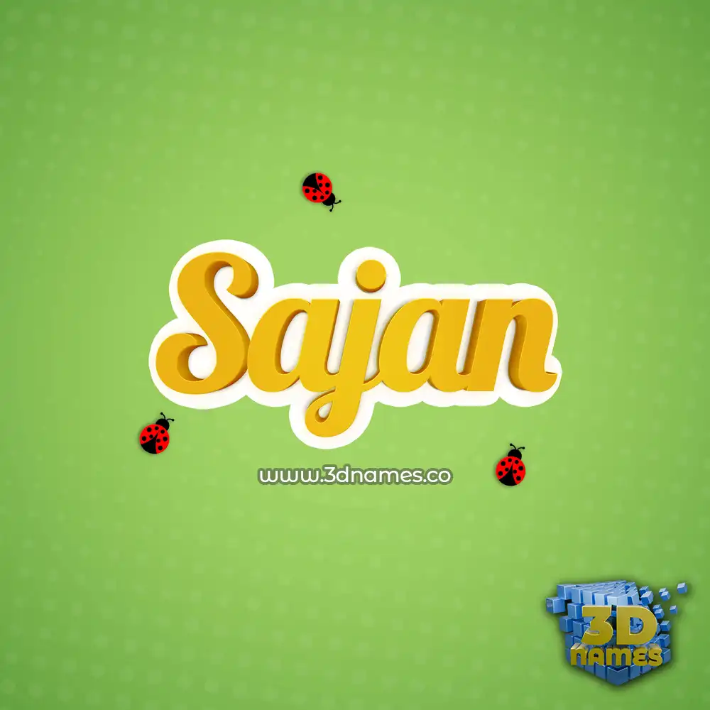 sajan in Ladybugs style - 3D name wallpaper