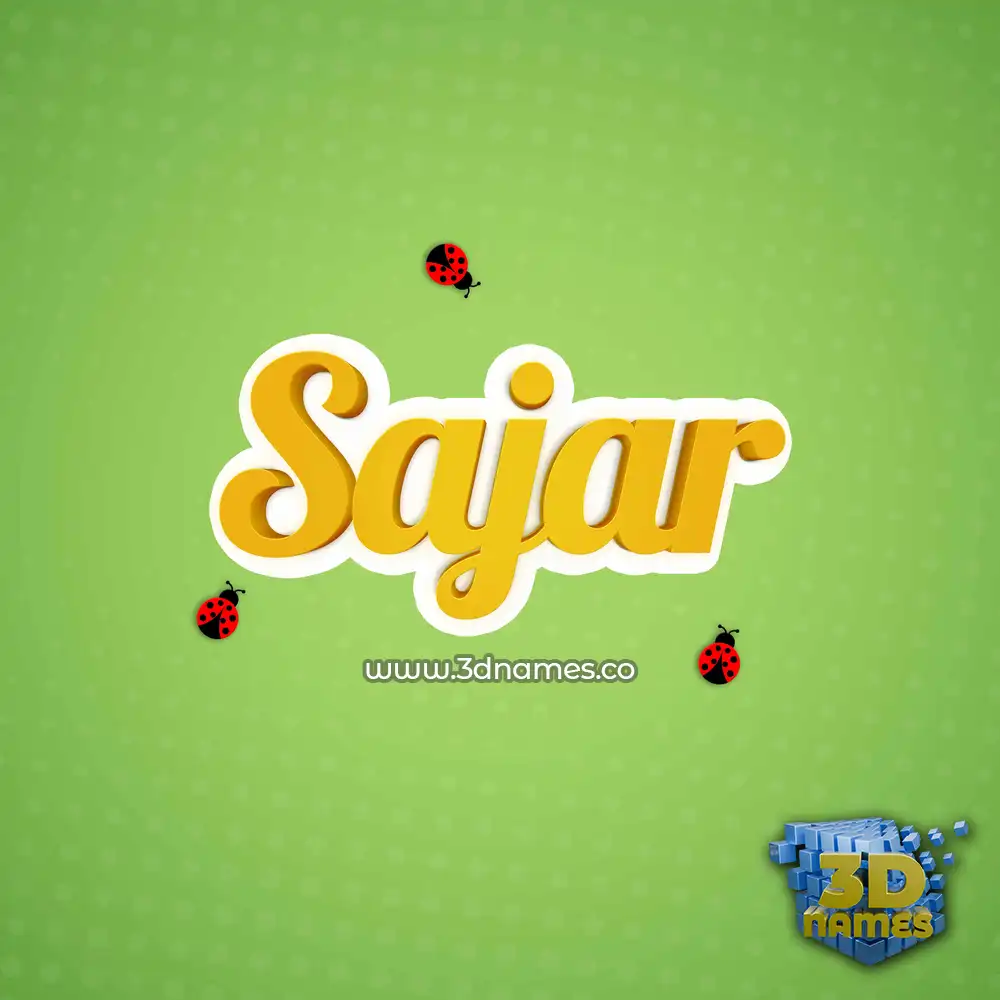 sajar in Ladybugs style - 3D name wallpaper