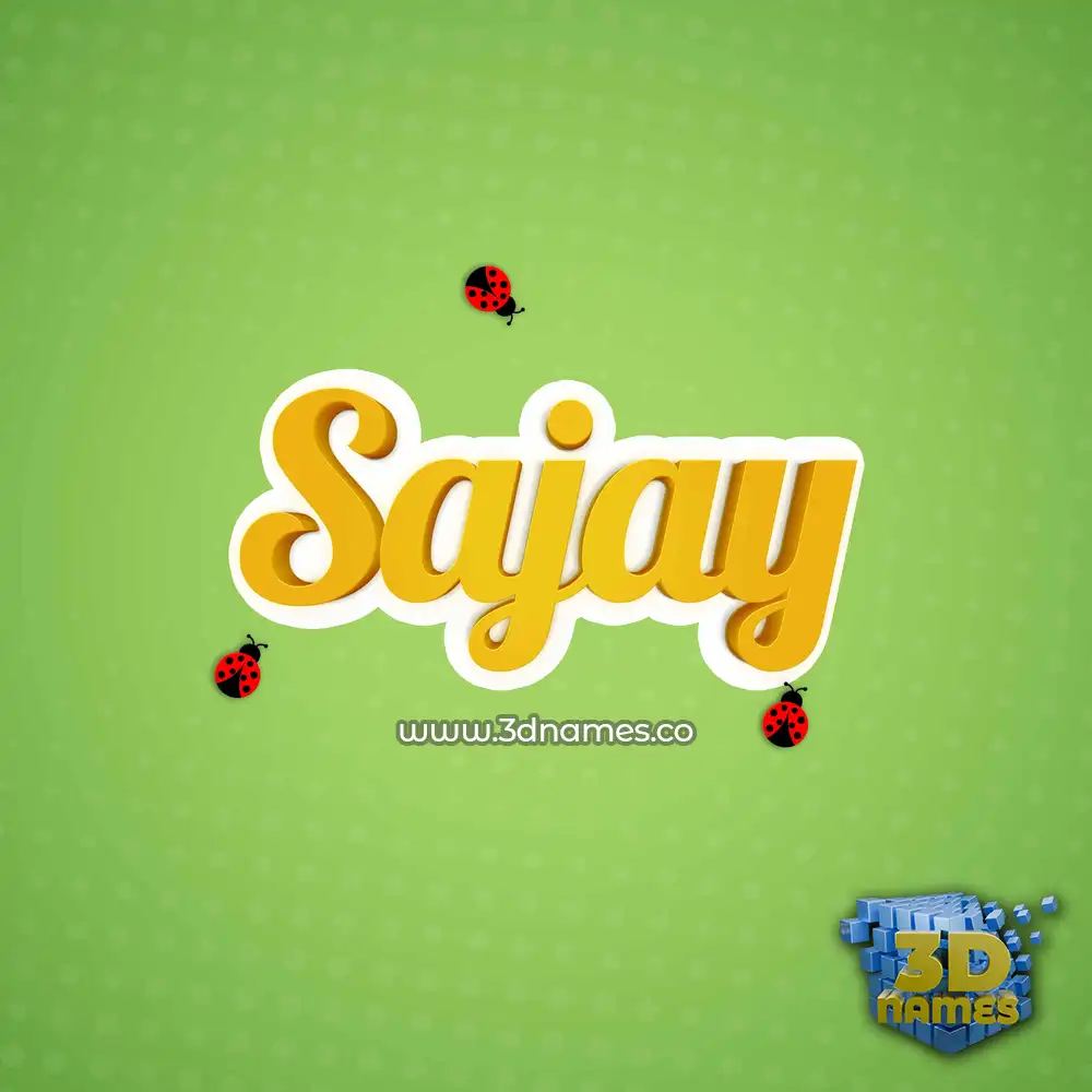 sajay in Ladybugs style - 3D name wallpaper