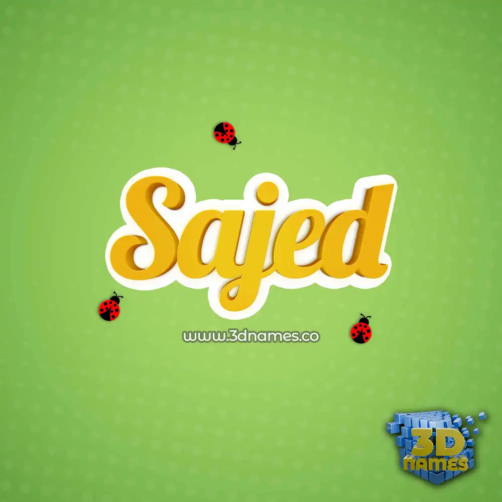 sajed in Ladybugs style - 3D name wallpaper