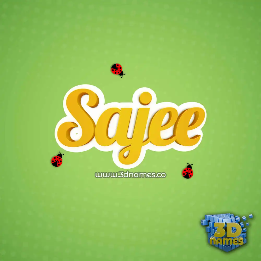 sajee in Ladybugs style - 3D name wallpaper