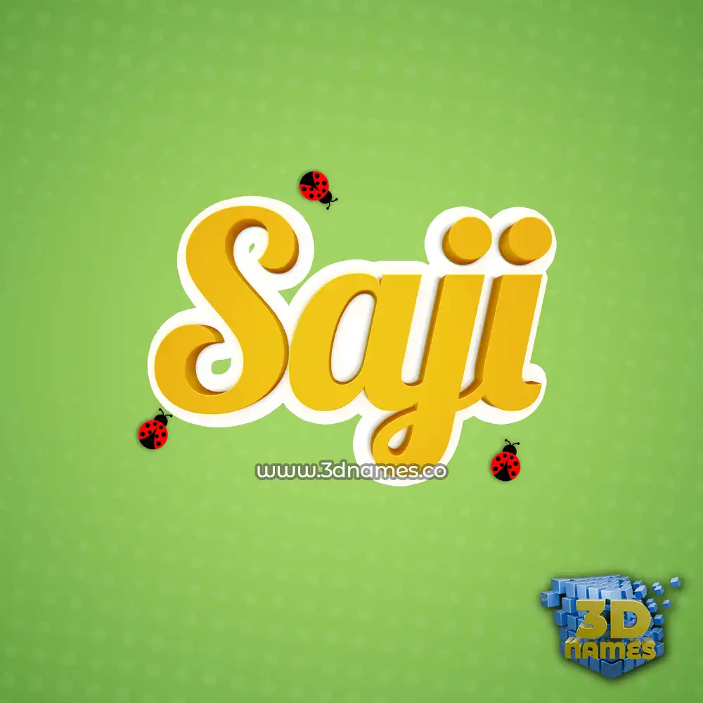 saji in Ladybugs style - 3D name wallpaper