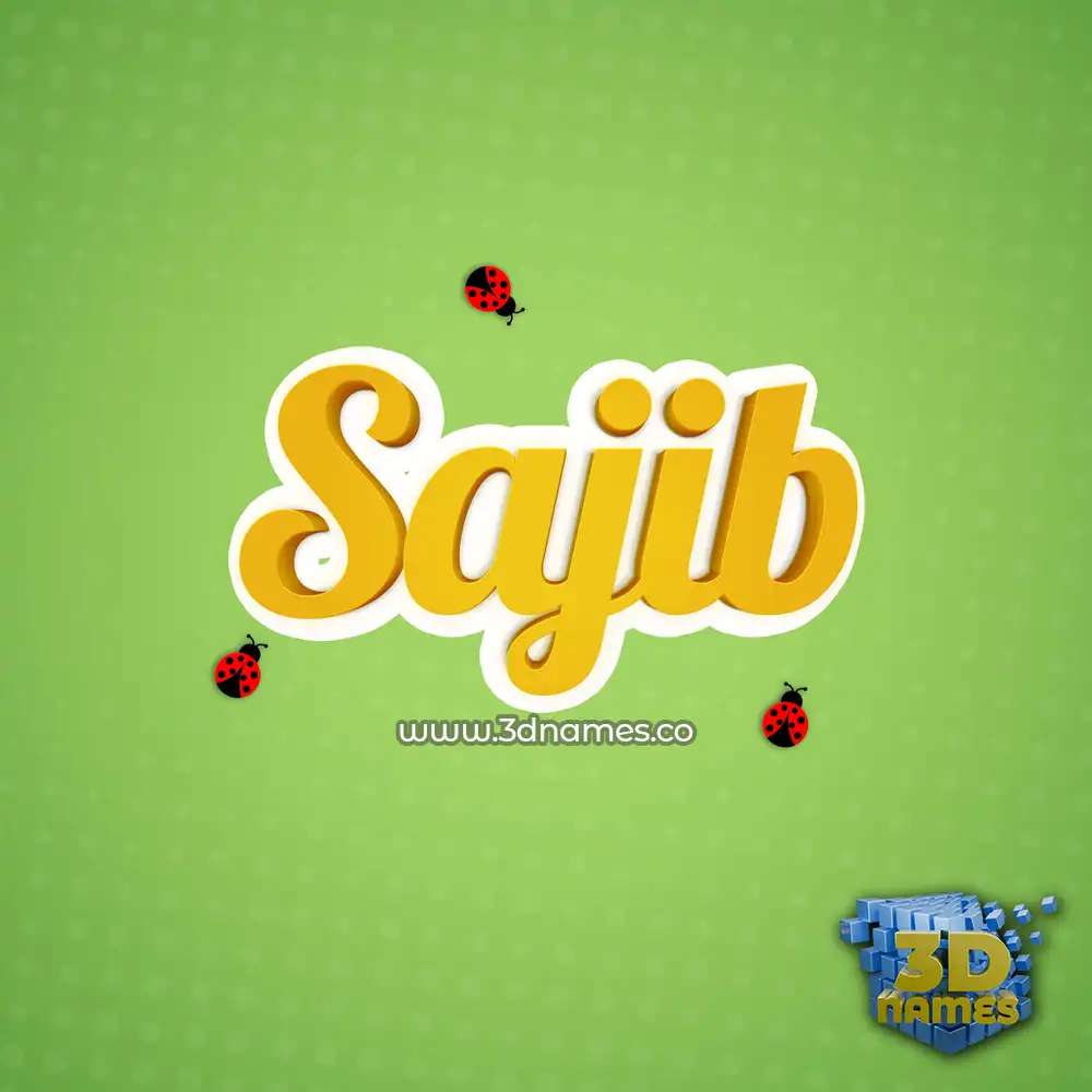 sajib in Ladybugs style - 3D name wallpaper