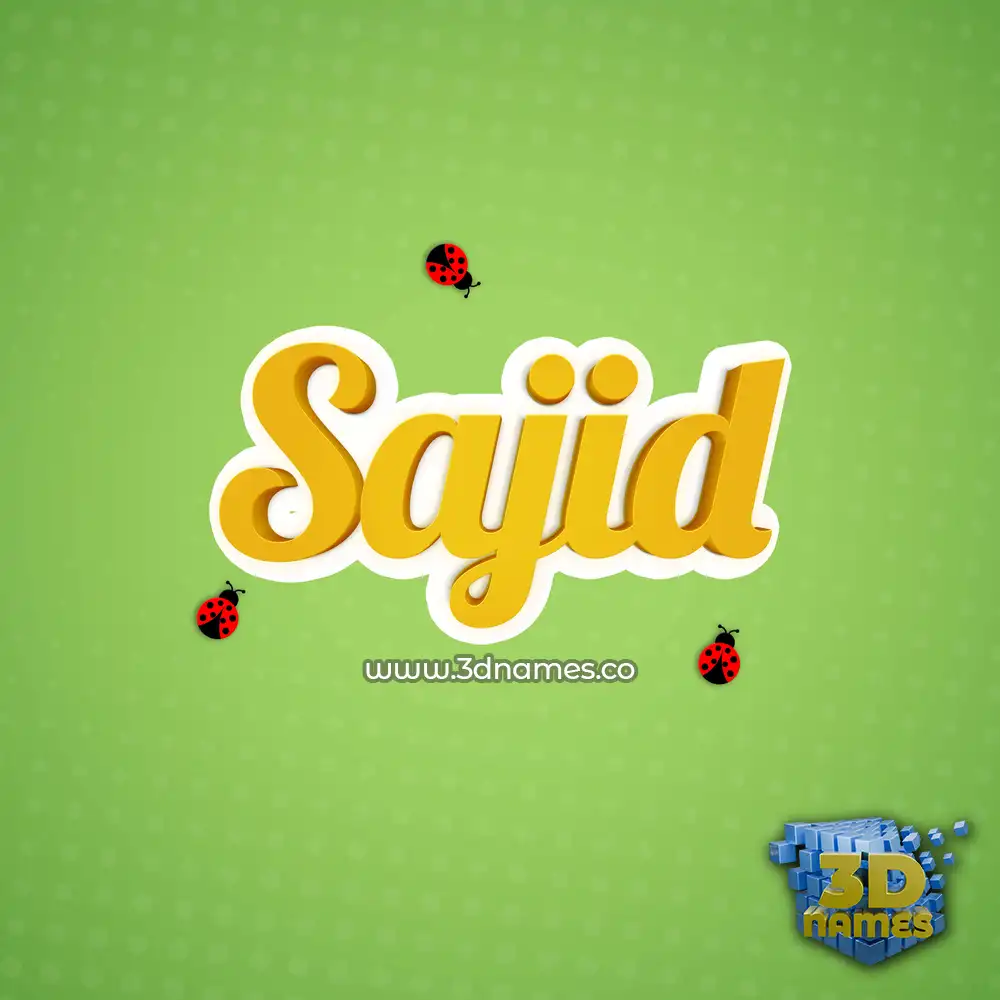 sajid in Ladybugs style - 3D name wallpaper