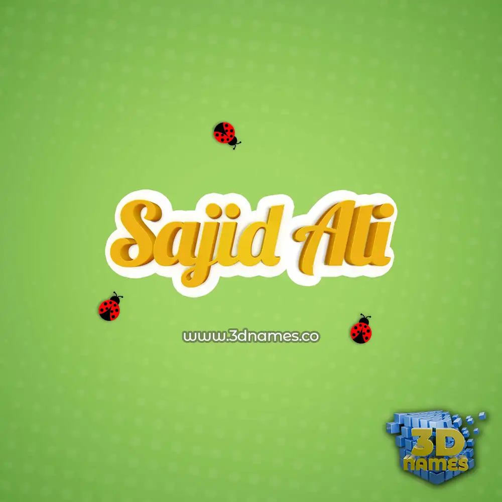 sajid ali in Ladybugs style - 3D name wallpaper