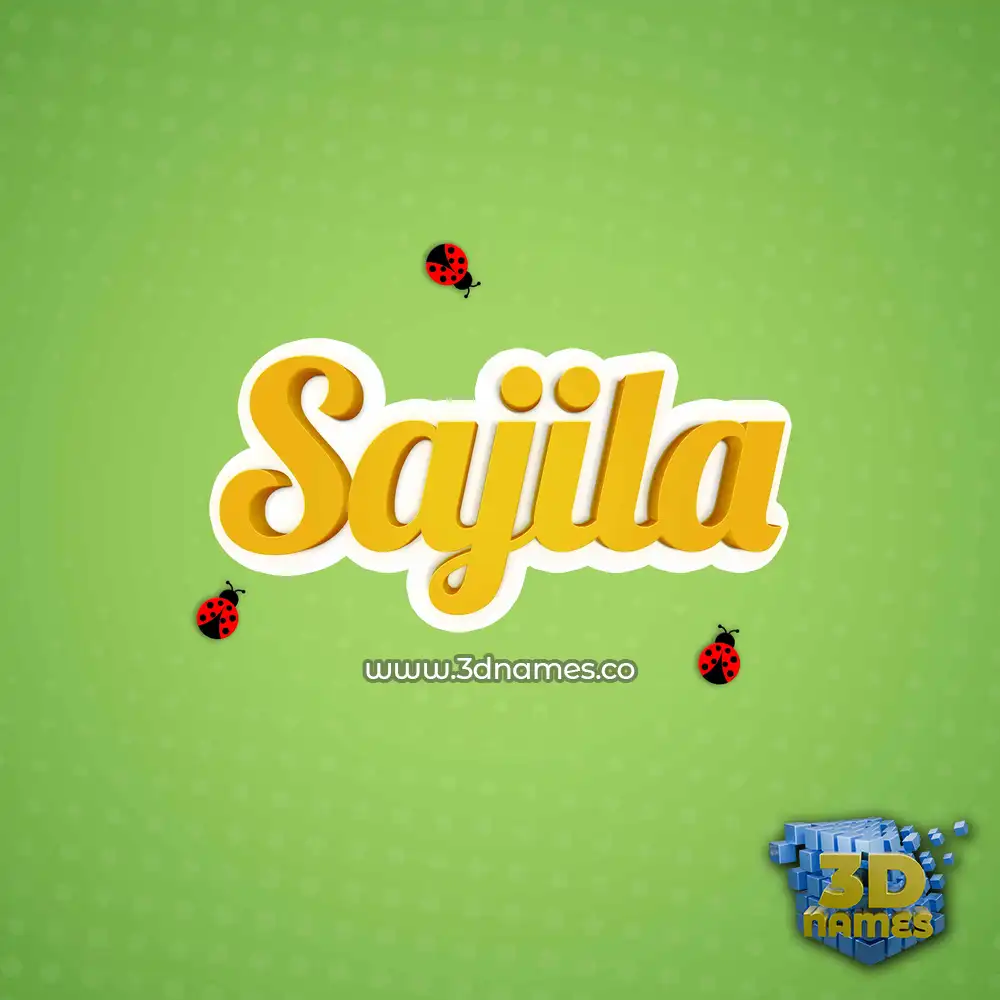 sajila in Ladybugs style - 3D name wallpaper