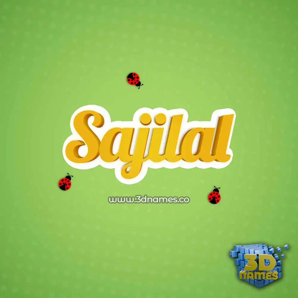 sajilal in Ladybugs style - 3D name wallpaper