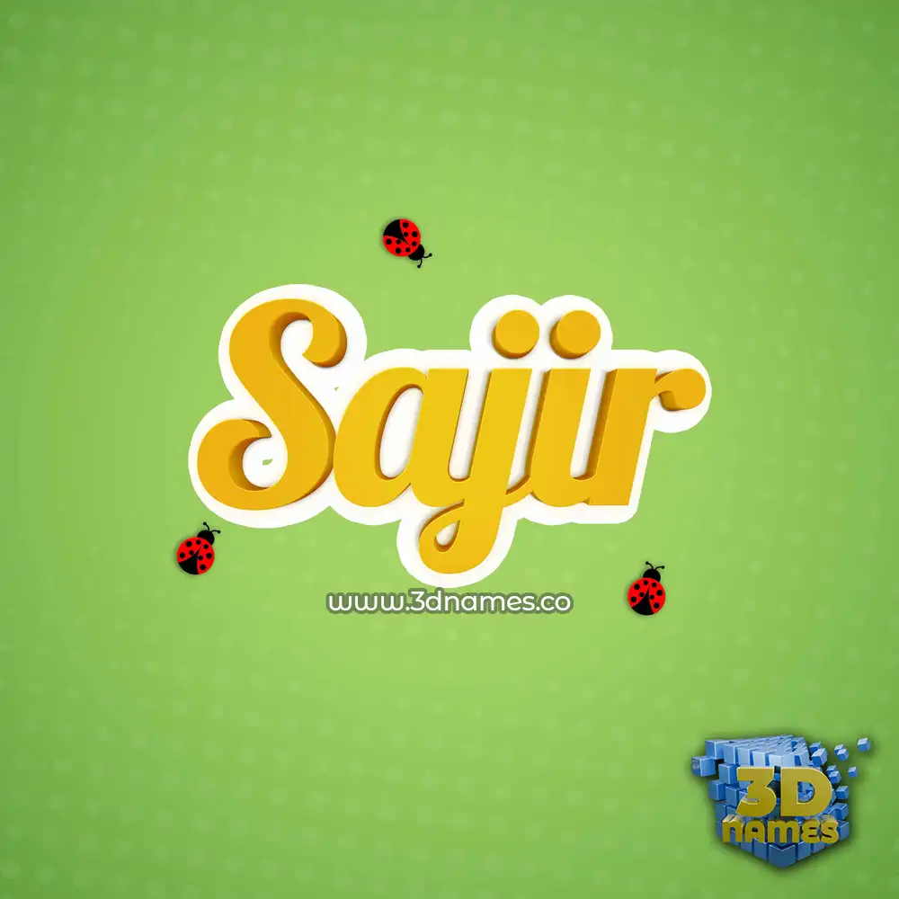 sajir in Ladybugs style - 3D name wallpaper
