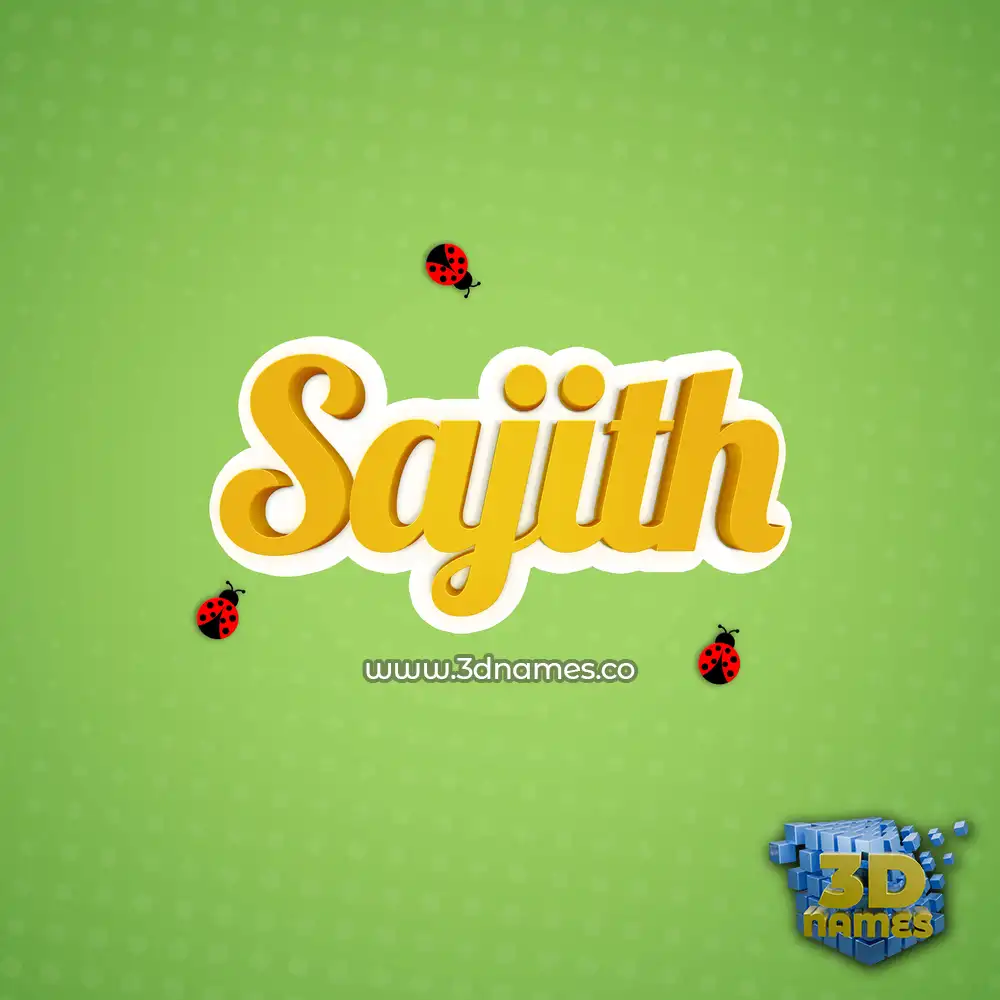 sajith in Ladybugs style - 3D name wallpaper