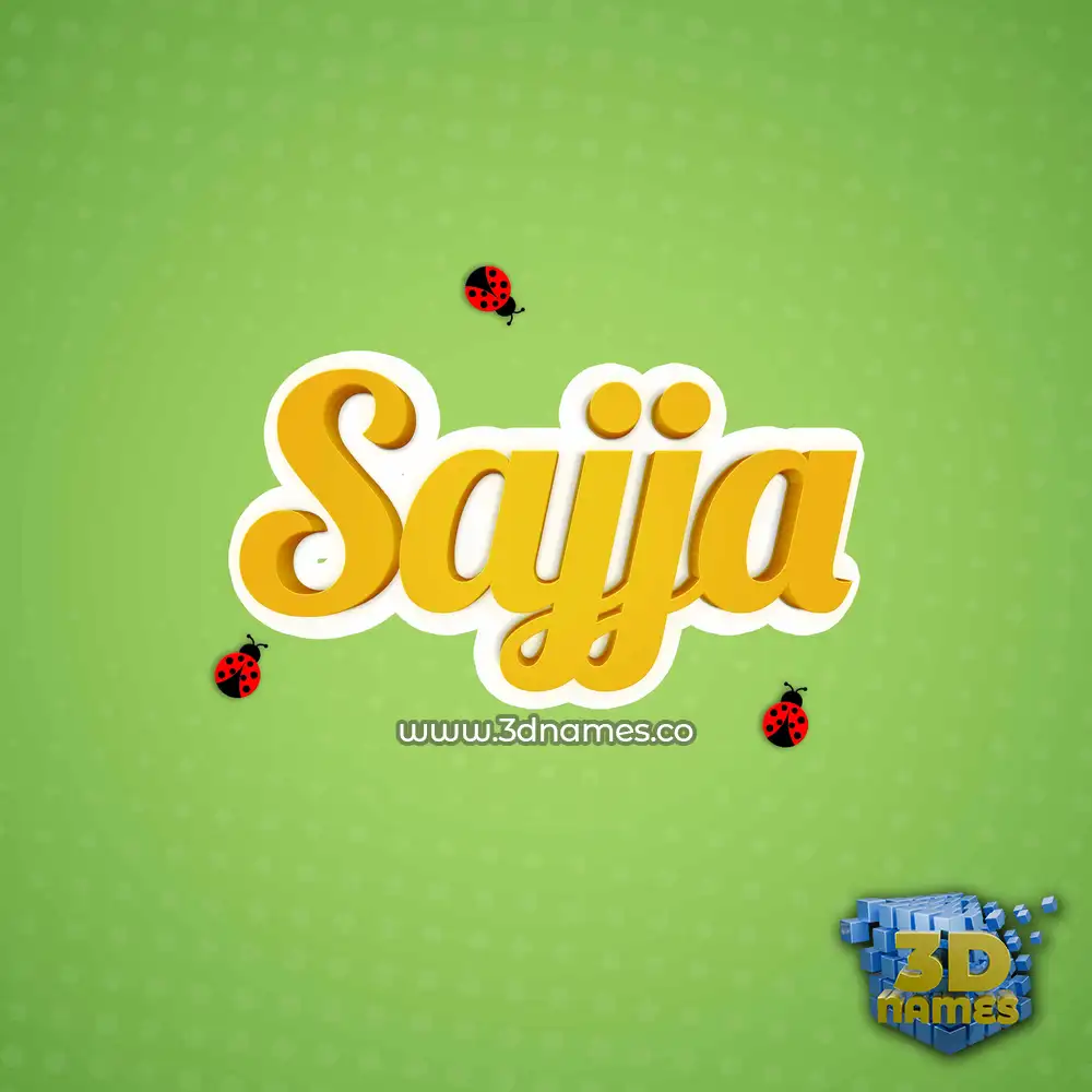 sajja in Ladybugs style - 3D name wallpaper