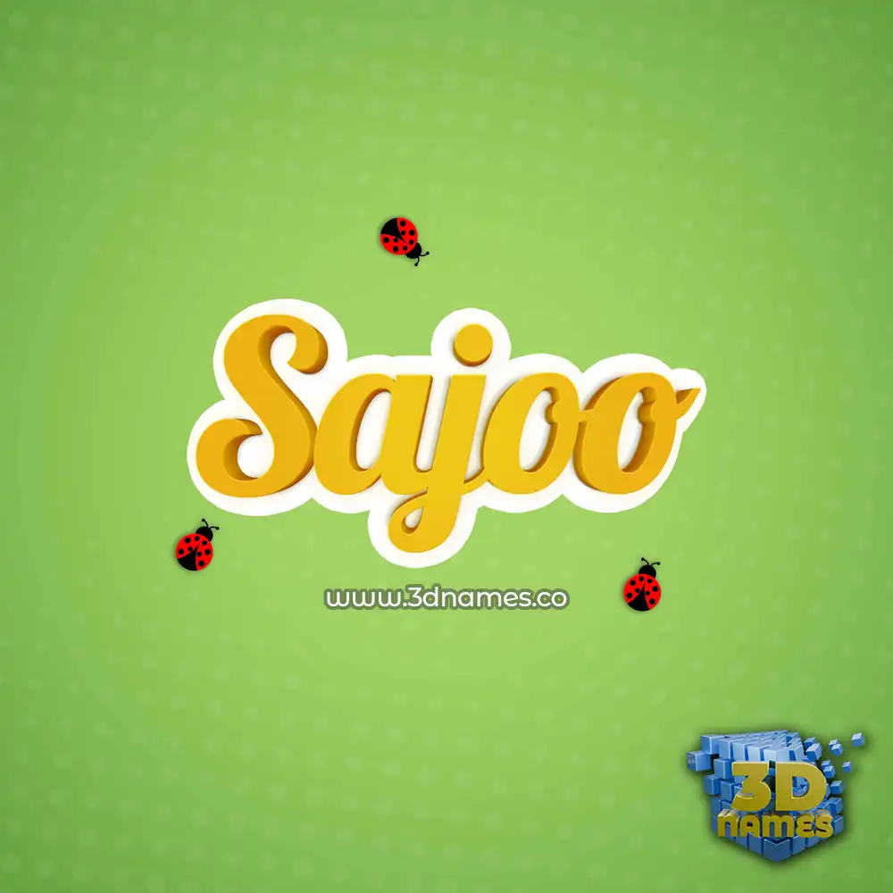 sajoo in Ladybugs style - 3D name wallpaper