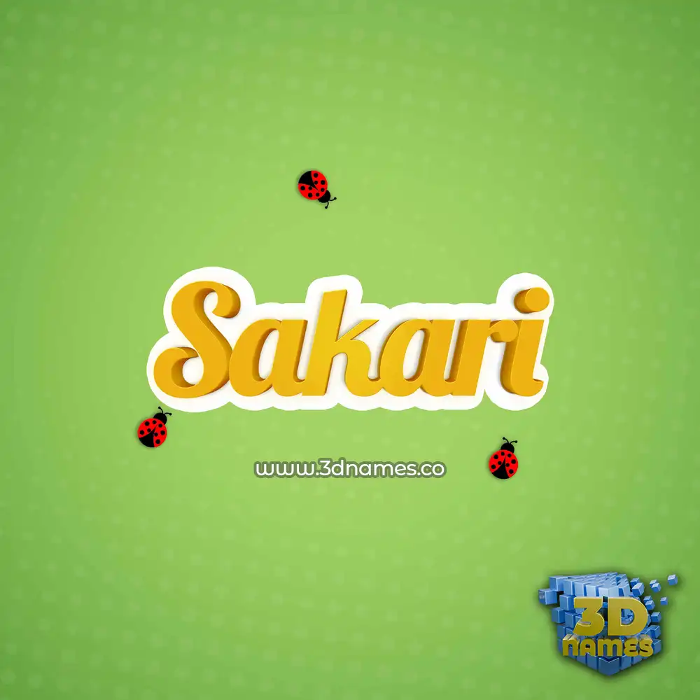 sakari in Ladybugs style - 3D name wallpaper