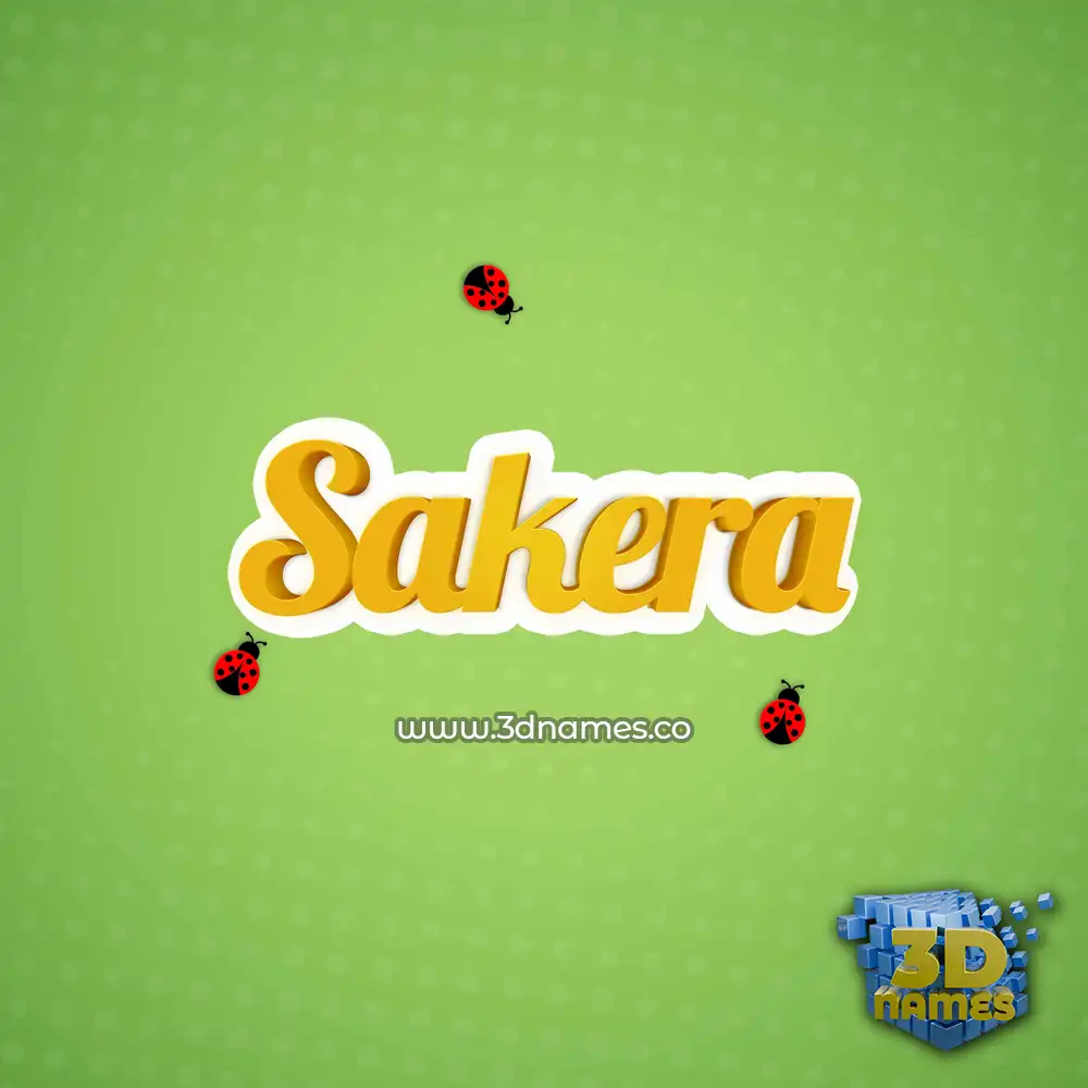 sakera in Ladybugs style - 3D name wallpaper