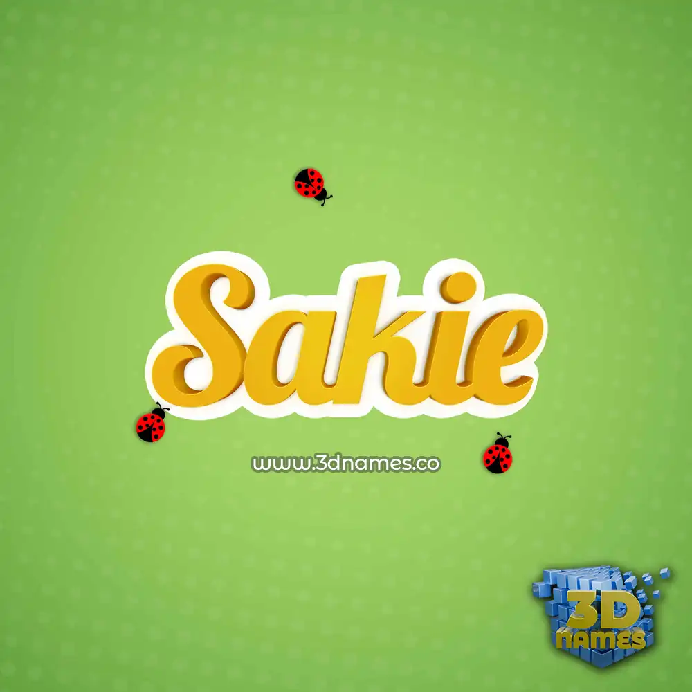 sakie in Ladybugs style - 3D name wallpaper