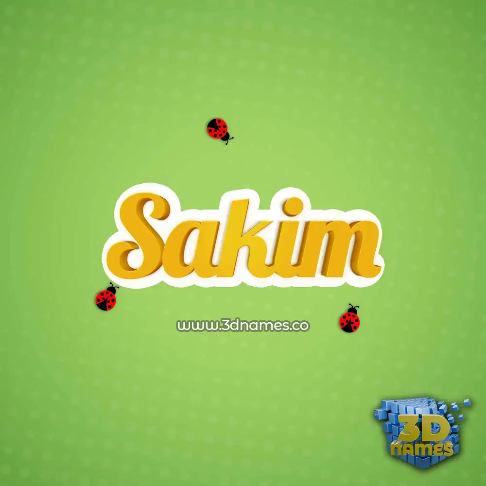 sakim in Ladybugs style - 3D name wallpaper