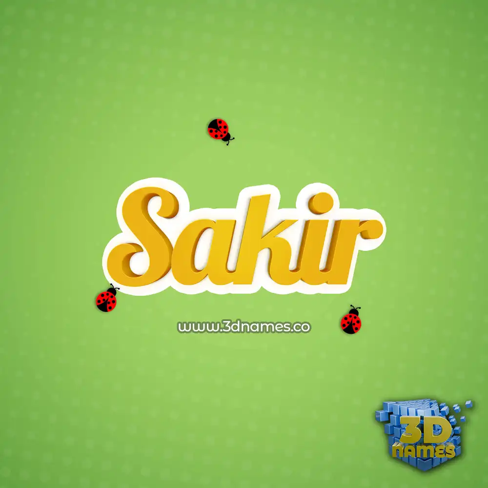 sakir in Ladybugs style - 3D name wallpaper