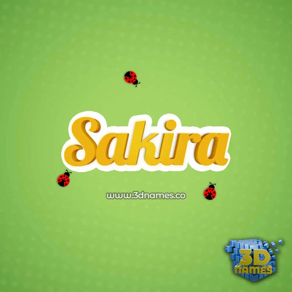 sakira in Ladybugs style - 3D name wallpaper