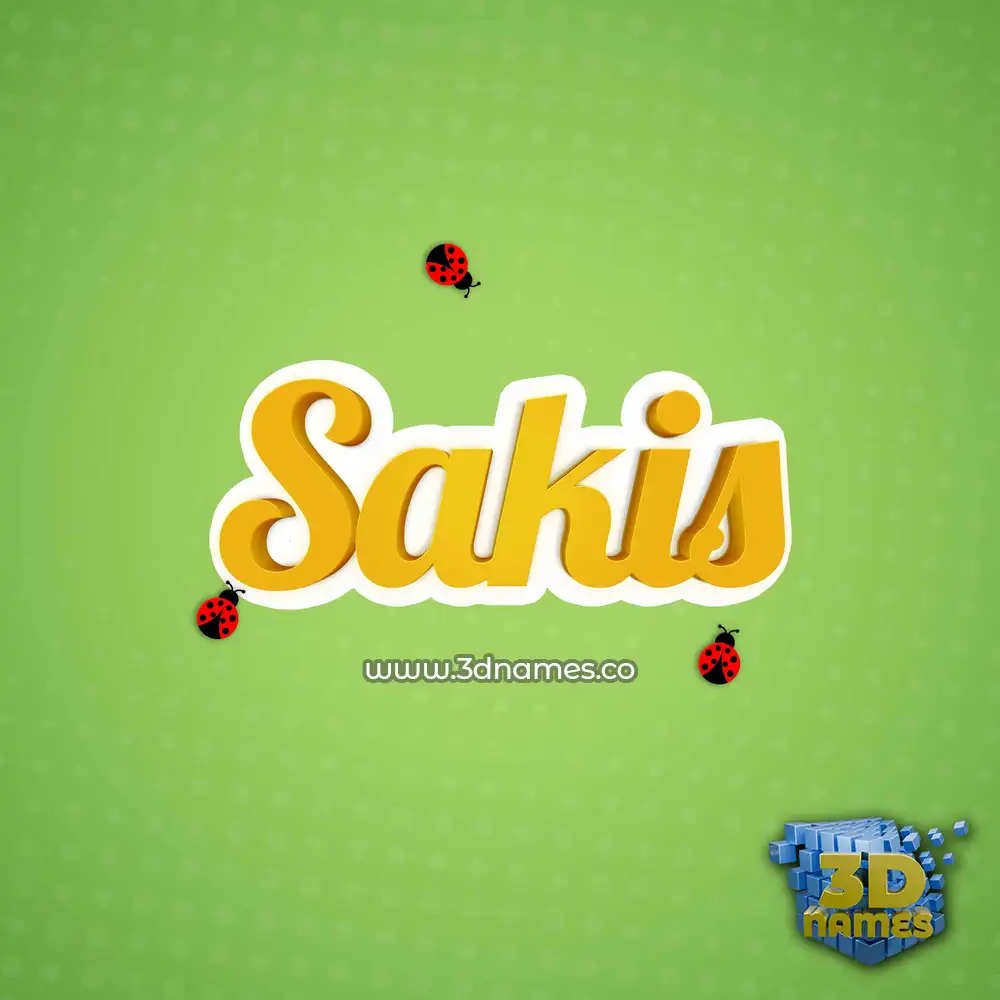 sakis in Ladybugs style - 3D name wallpaper