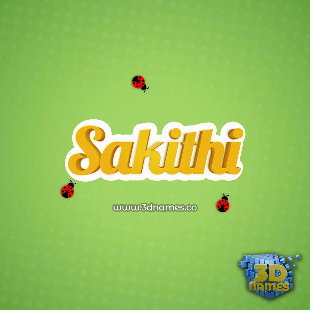 sakithi in Ladybugs style - 3D name wallpaper