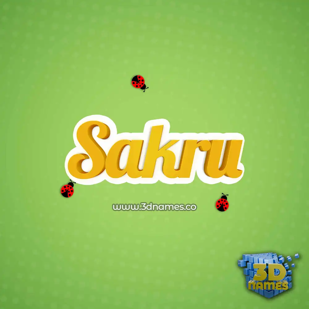 sakru in Ladybugs style - 3D name wallpaper