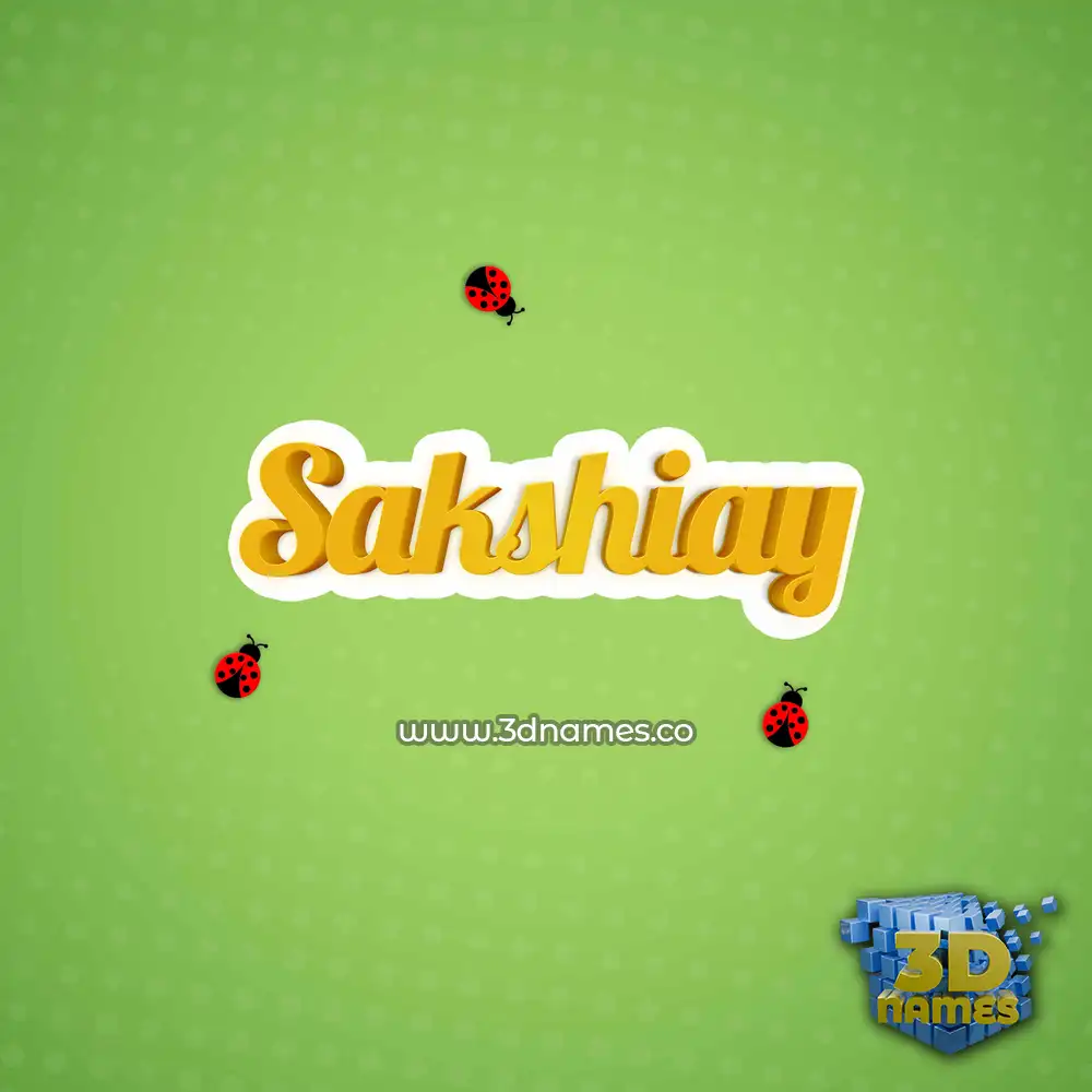 sakshiay in Ladybugs style - 3D name wallpaper