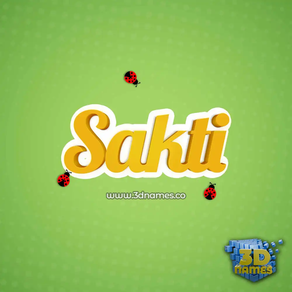sakti in Ladybugs style - 3D name wallpaper