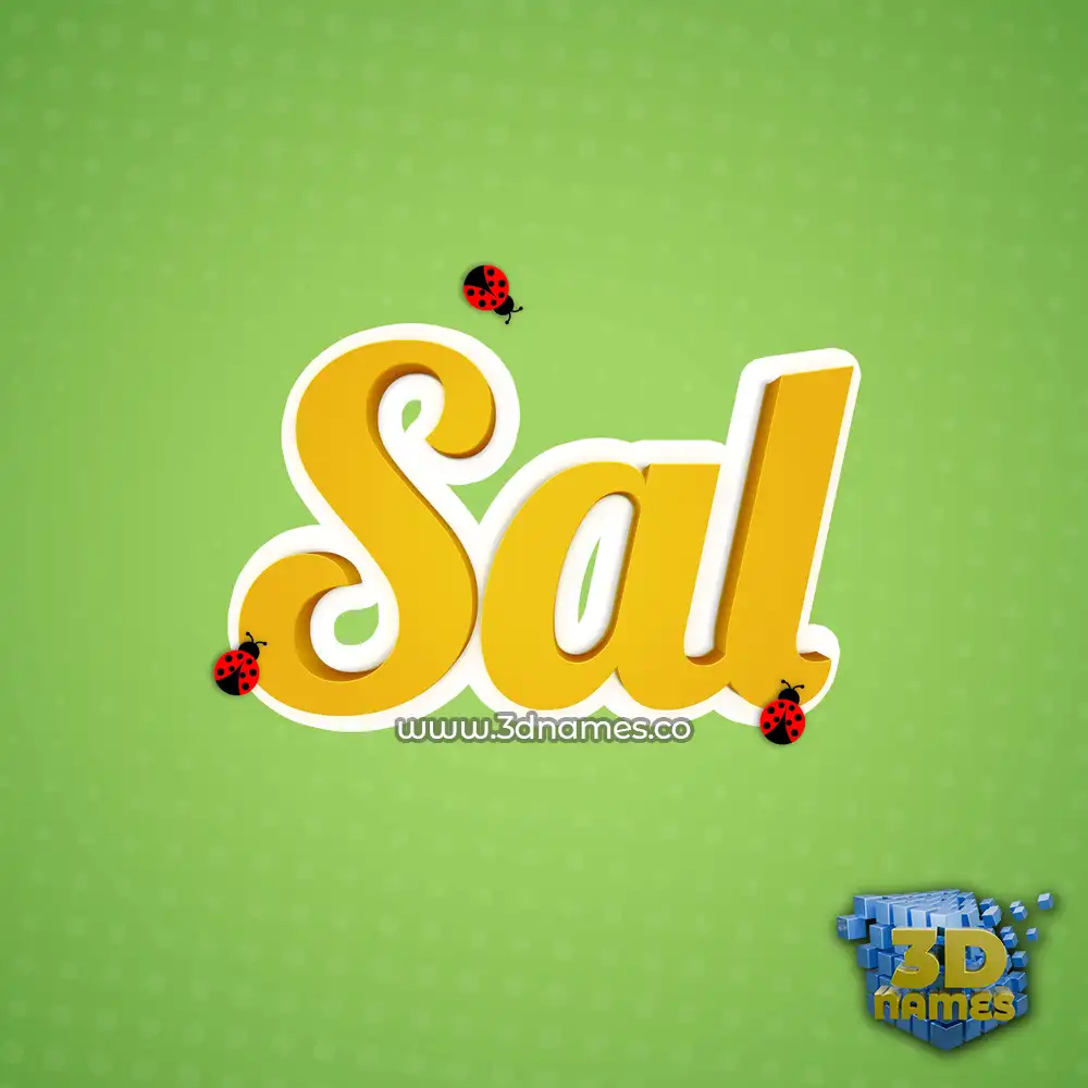 sal in Ladybugs style - 3D name wallpaper