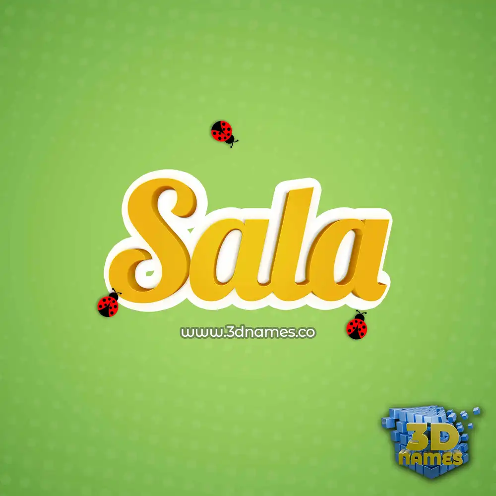 sala in Ladybugs style - 3D name wallpaper