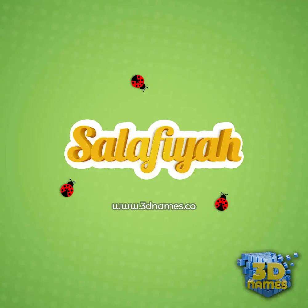 salafiyah in Ladybugs style - 3D name wallpaper