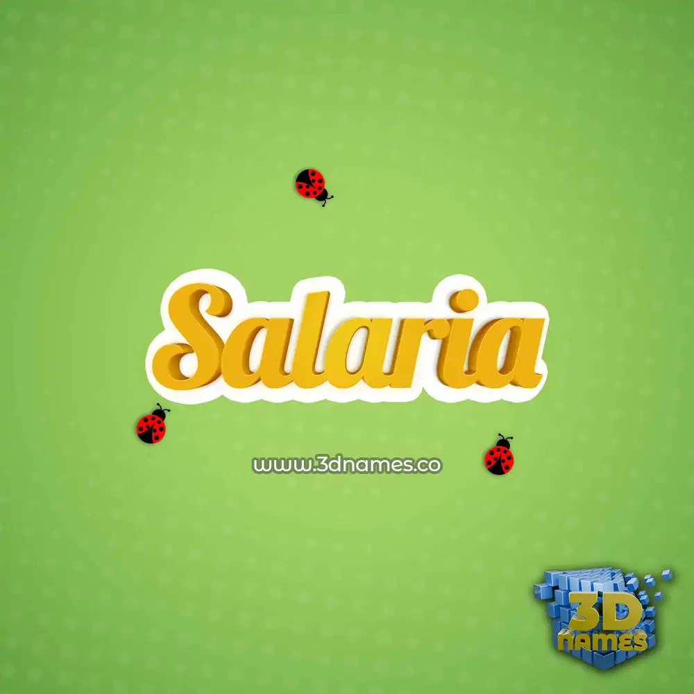 salaria in Ladybugs style - 3D name wallpaper